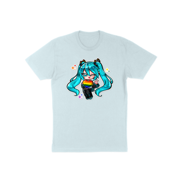 Chibi Hatsune Miku LGBTQ+  T-Shirt
