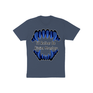Kissing Monsters Teeth Blue T-Shirt