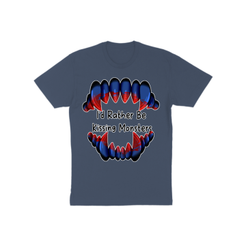 Kissing Monsters Teeth Blue2 T-Shirt