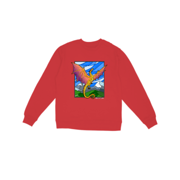 Stained Glass Gold Dragon Sweatshirt