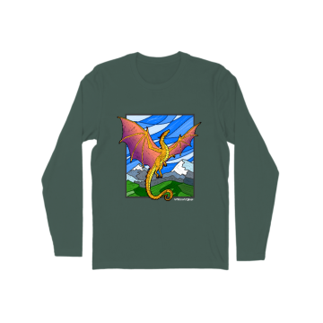 Stained Glass Gold Dragon Long Sleeve