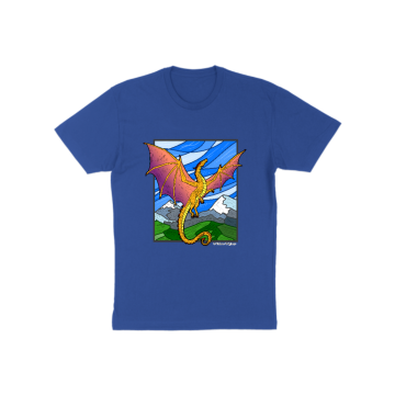 Stained Glass Gold Dragon T-Shirt